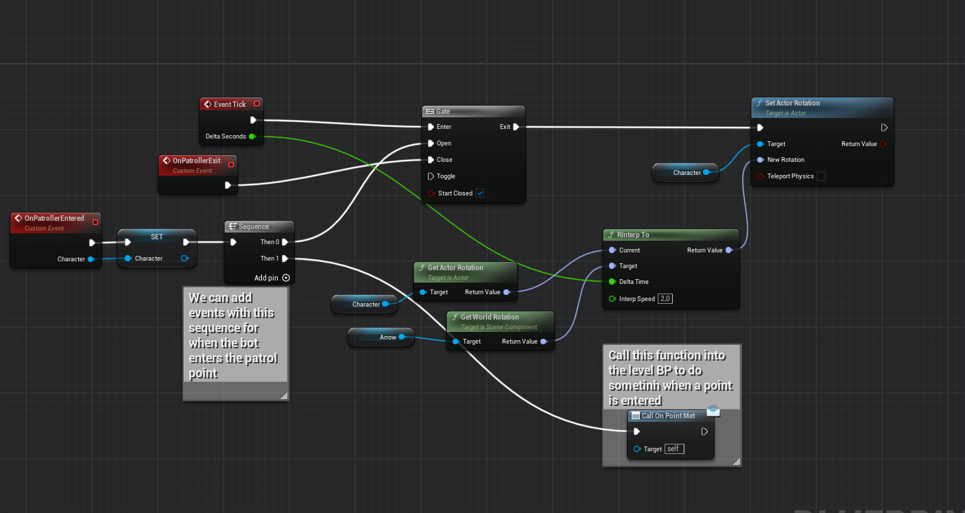 Patrol path point blueprint